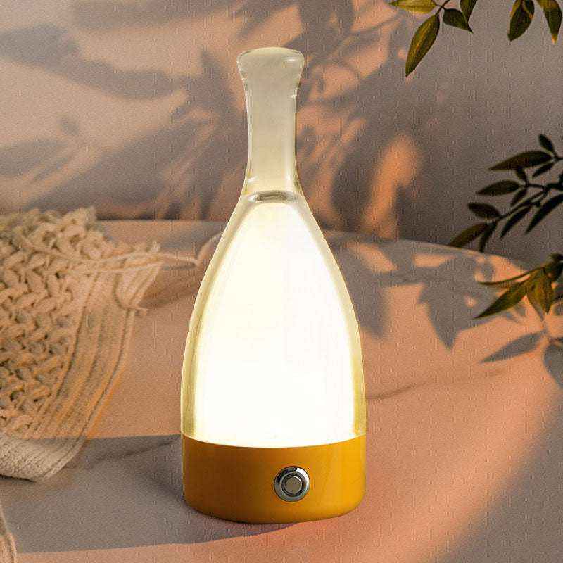 Wine Bottle Rechargeable Table Lamp – Modern Acrylic Bedside & Bar Décor Light - Kivora