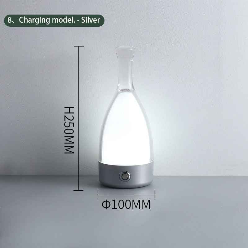 Wine Bottle Rechargeable Table Lamp – Modern Acrylic Bedside & Bar Décor Light - Kivora