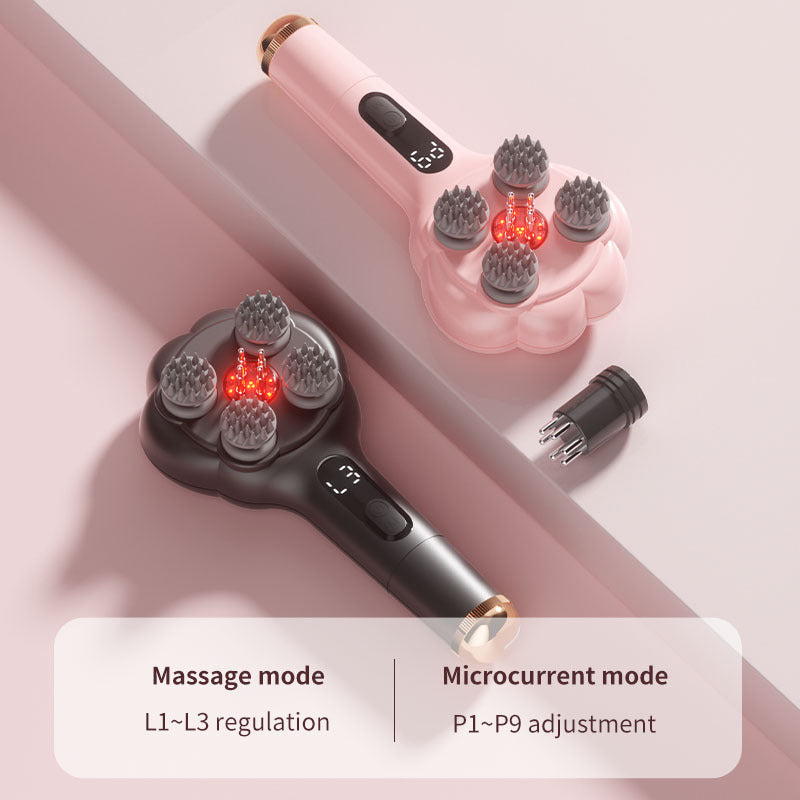 Cat Paw Air-Cushion Massage Hair Brush with Cleaning Function