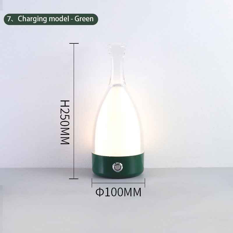 Wine Bottle Rechargeable Table Lamp – Modern Acrylic Bedside & Bar Décor Light - Kivora