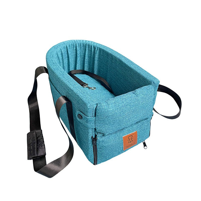 Portable Dog Car Seat Bed with Clip-On Leash