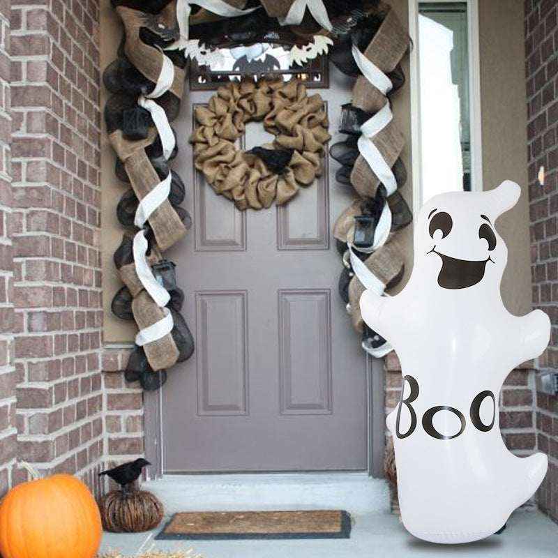 Halloween Inflatable Pumpkin & Ghost Tumbler – Standing Garden Ornament Decoration - Kivora
