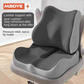 Office Chair Lumbar Support Pillow, Memory Foam Seat Cushion for Long Sitting, Car and Desk Use, Student Classroom Backrest Pad - Kivora