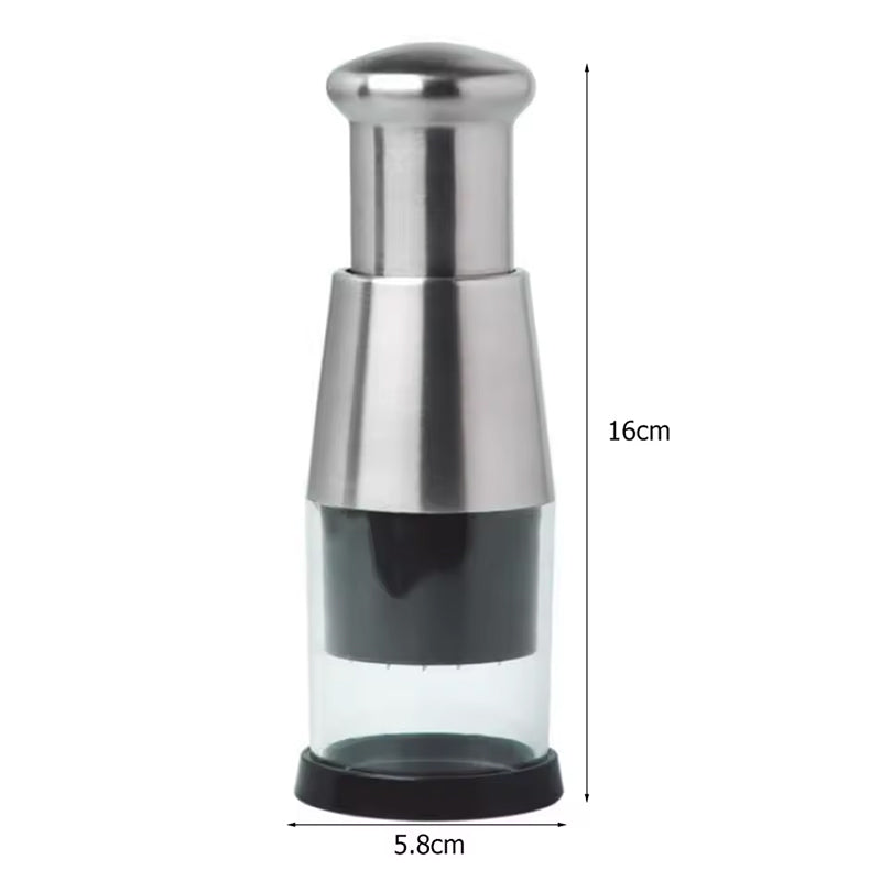 Manual Garlic & Herb Chopper with Stainless Steel Blades