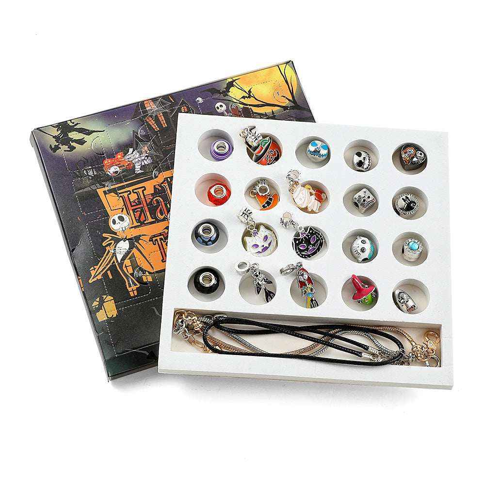 Halloween DIY Bead Bracelet & Necklace Gift Set – Kids Jewelry Blind Box - Kivora