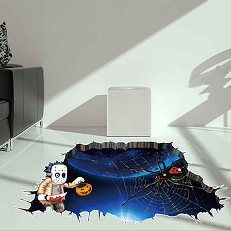 3D Halloween Wall Stickers – Spooky Pumpkin & Broken Wall Decals - Kivora