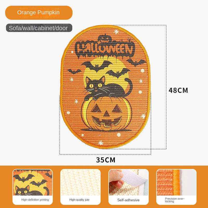 New Halloween Christmas Tree Cartoon Cat Scratcher Durable Non-Shedding Wall-Mounted Cat Claw Sharpening Sisal Scratching Board - Kivora