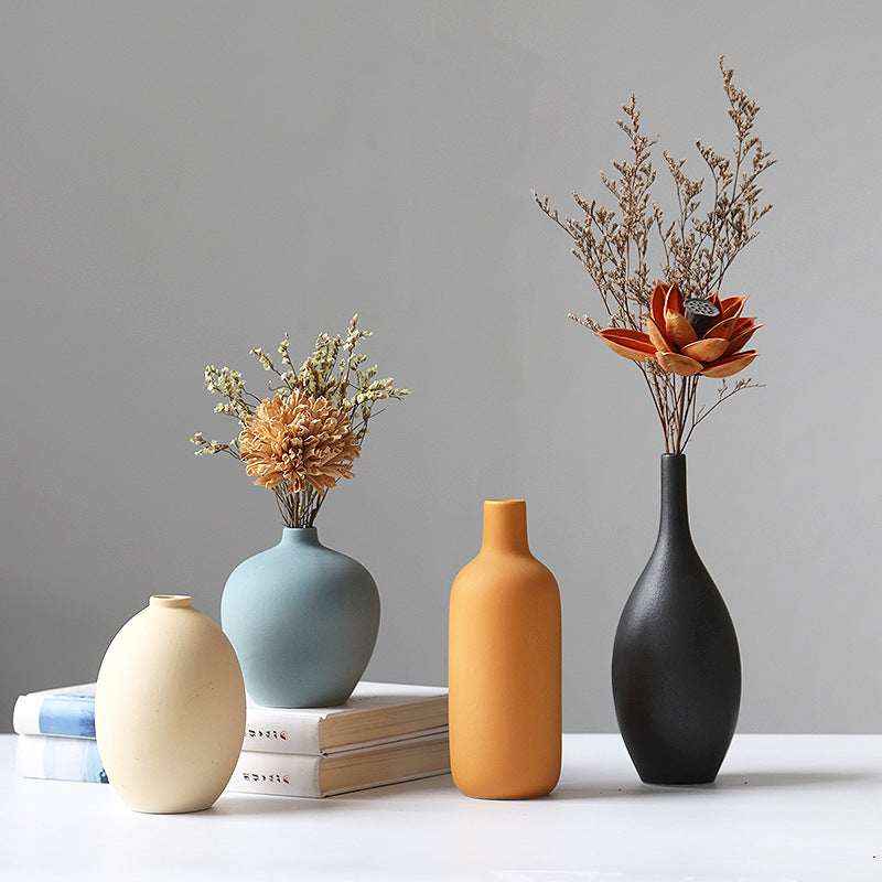 Ceramic Vase Set — Elegant 3-Piece Home Décor Collection - Kivora