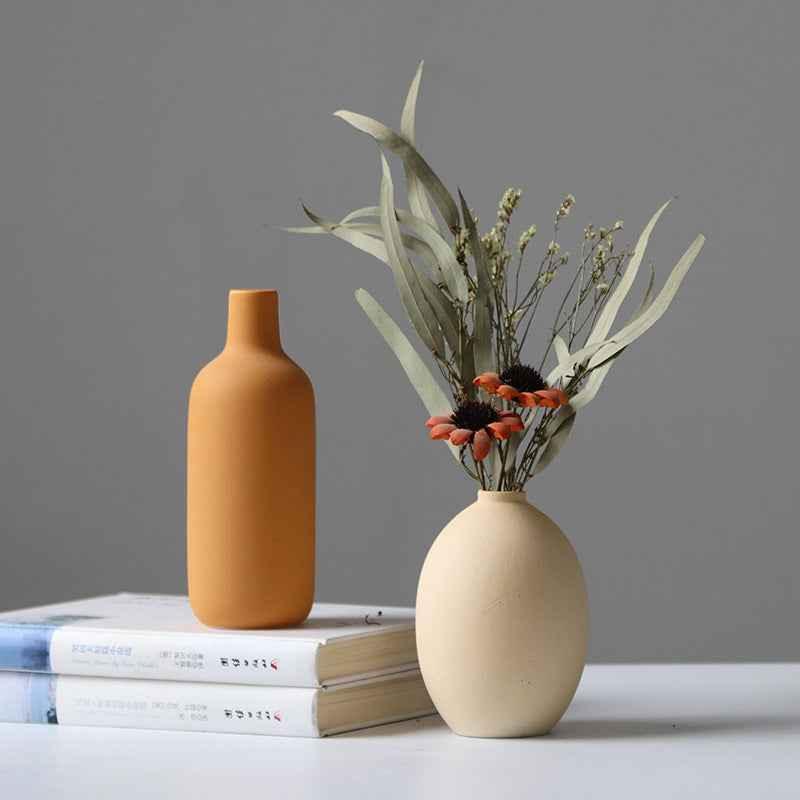 Ceramic Vase Set — Elegant 3-Piece Home Décor Collection - Kivora