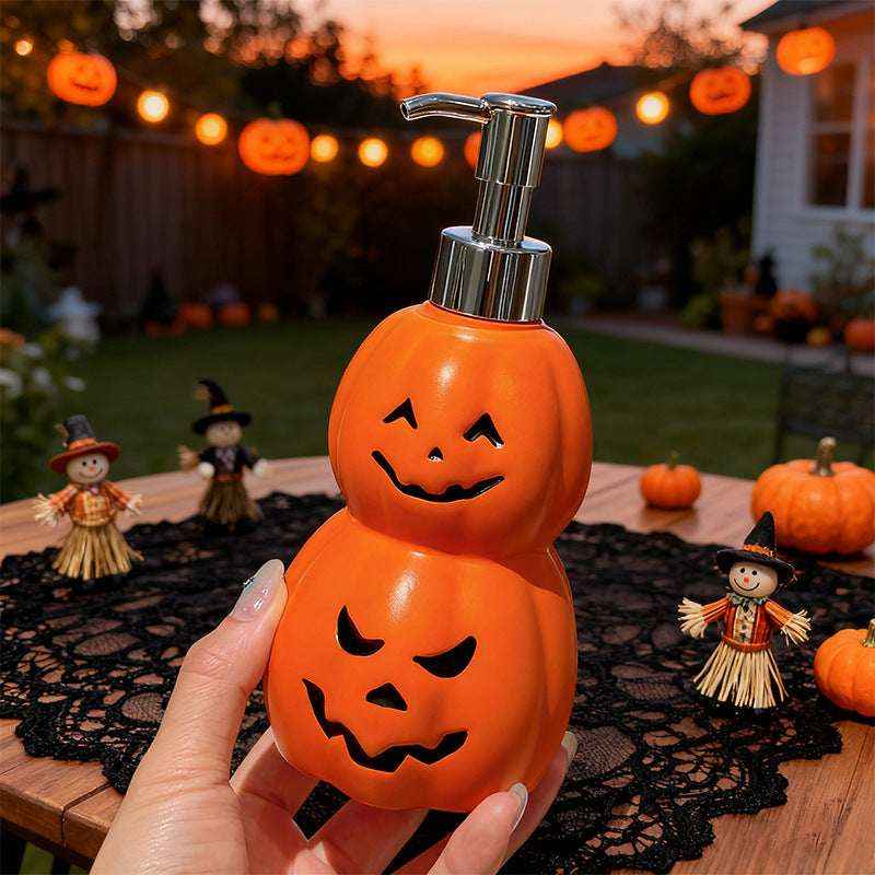 Ghost Face Pumpkin Shaped Soap Dispenser Bottle - Kivora