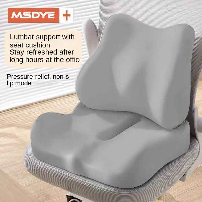 Office Chair Lumbar Support Pillow, Memory Foam Seat Cushion for Long Sitting, Car and Desk Use, Student Classroom Backrest Pad - Kivora