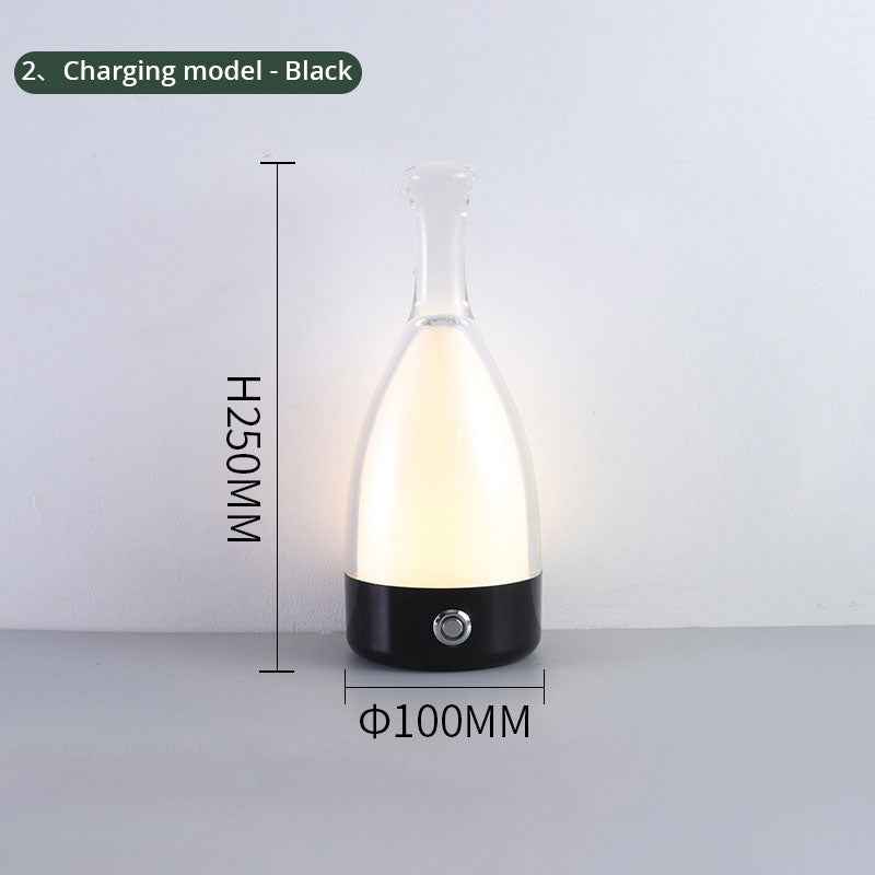 Wine Bottle Rechargeable Table Lamp – Modern Acrylic Bedside & Bar Décor Light - Kivora