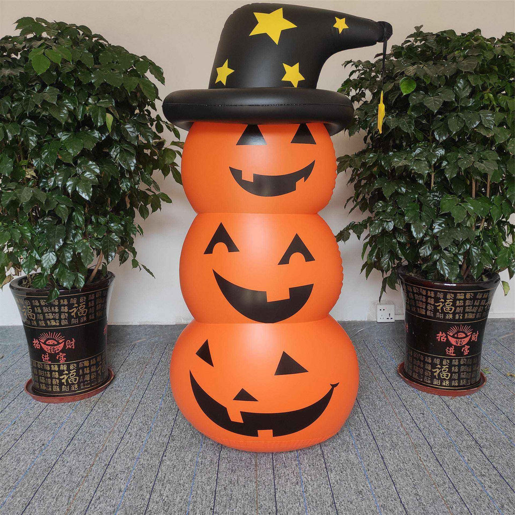 Halloween Inflatable Pumpkin & Ghost Tumbler – Standing Garden Ornament Decoration - Kivora