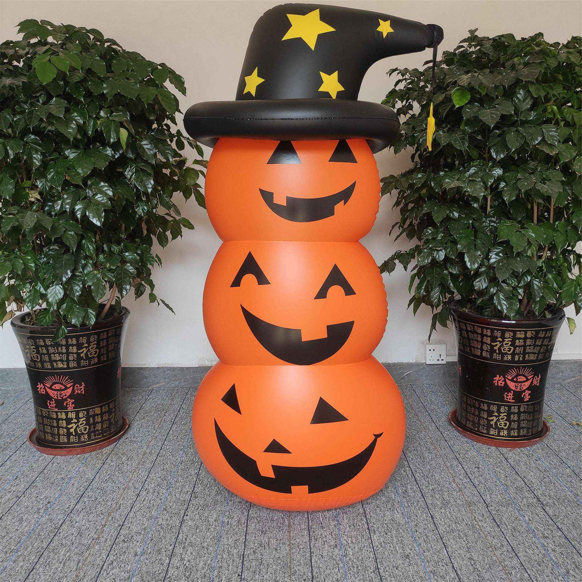 Halloween Inflatable Pumpkin & Ghost Tumbler – Standing Garden Ornament Decoration - Kivora