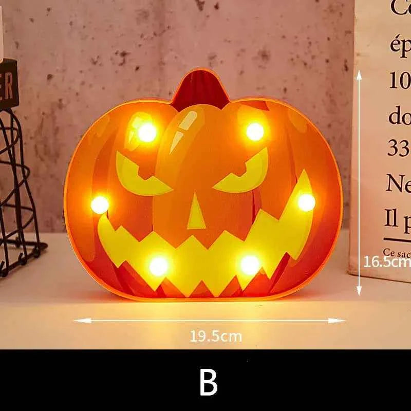 Halloween Lights home Decorative Led Lights Diwali Styling Lamp Night Light Helloween Spider Bat Pumpkin Ghost Skull Lights - Kivora