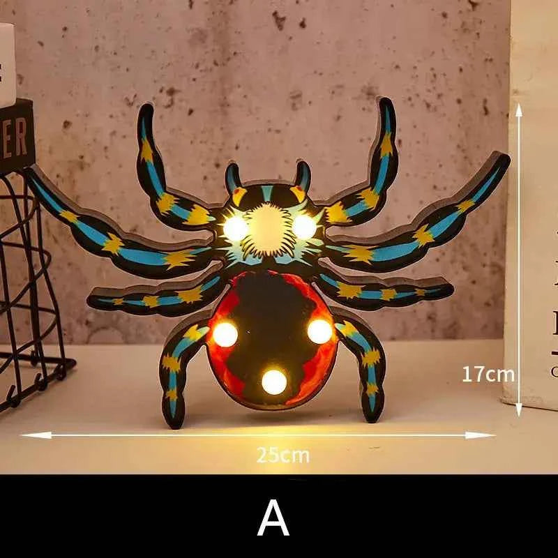 Halloween Lights home Decorative Led Lights Diwali Styling Lamp Night Light Helloween Spider Bat Pumpkin Ghost Skull Lights - Kivora