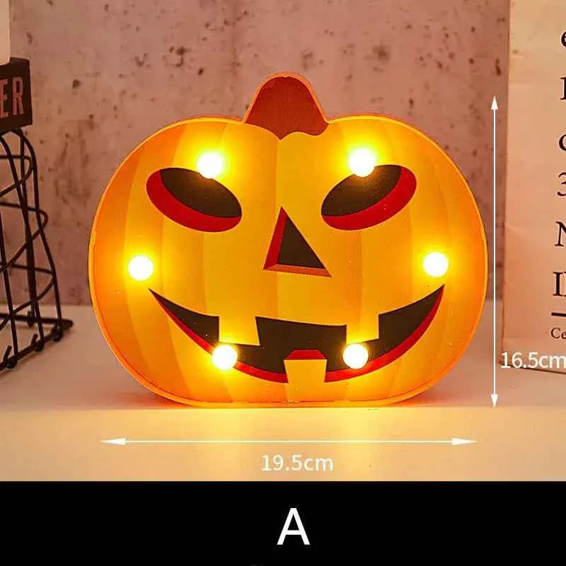 Halloween Lights home Decorative Led Lights Diwali Styling Lamp Night Light Helloween Spider Bat Pumpkin Ghost Skull Lights - Kivora