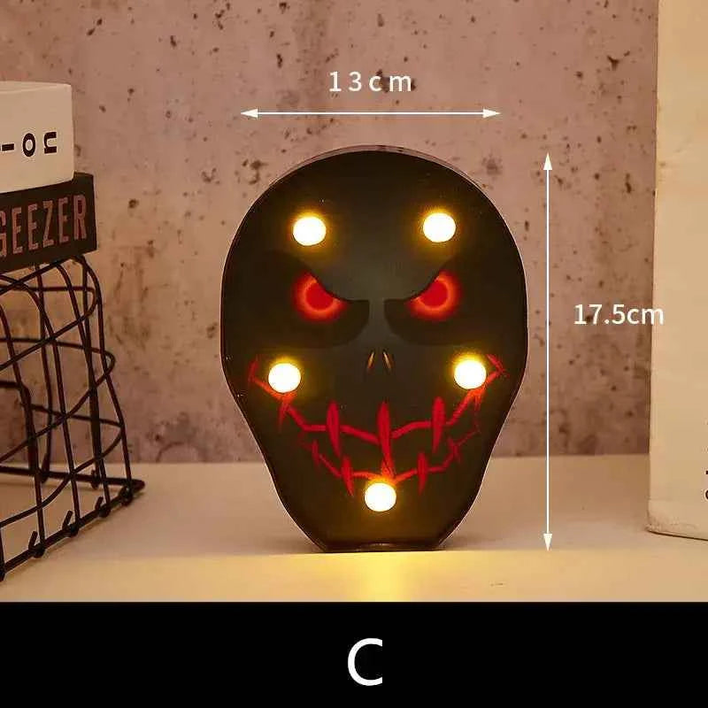 Halloween Lights home Decorative Led Lights Diwali Styling Lamp Night Light Helloween Spider Bat Pumpkin Ghost Skull Lights - Kivora