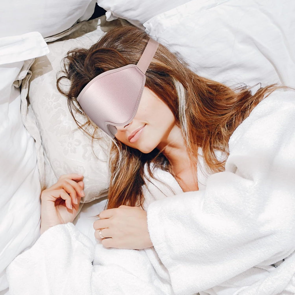3D Sleep Blackout Eye Mask, Stereo Cut, Does Not Press On The Eyeballs, Fully Blackout, Adjustable And Breathable Sleep Mask