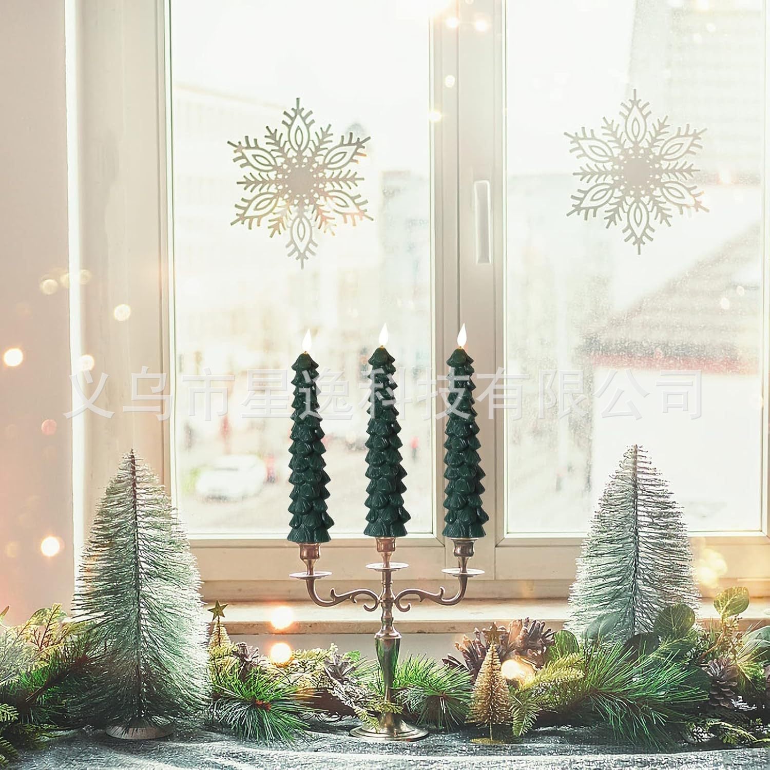 LED Christmas Pine Cone Simulation Candle Lamp Bullet Paraffin Christmas Decoration Atmosphere Modeling Lamp