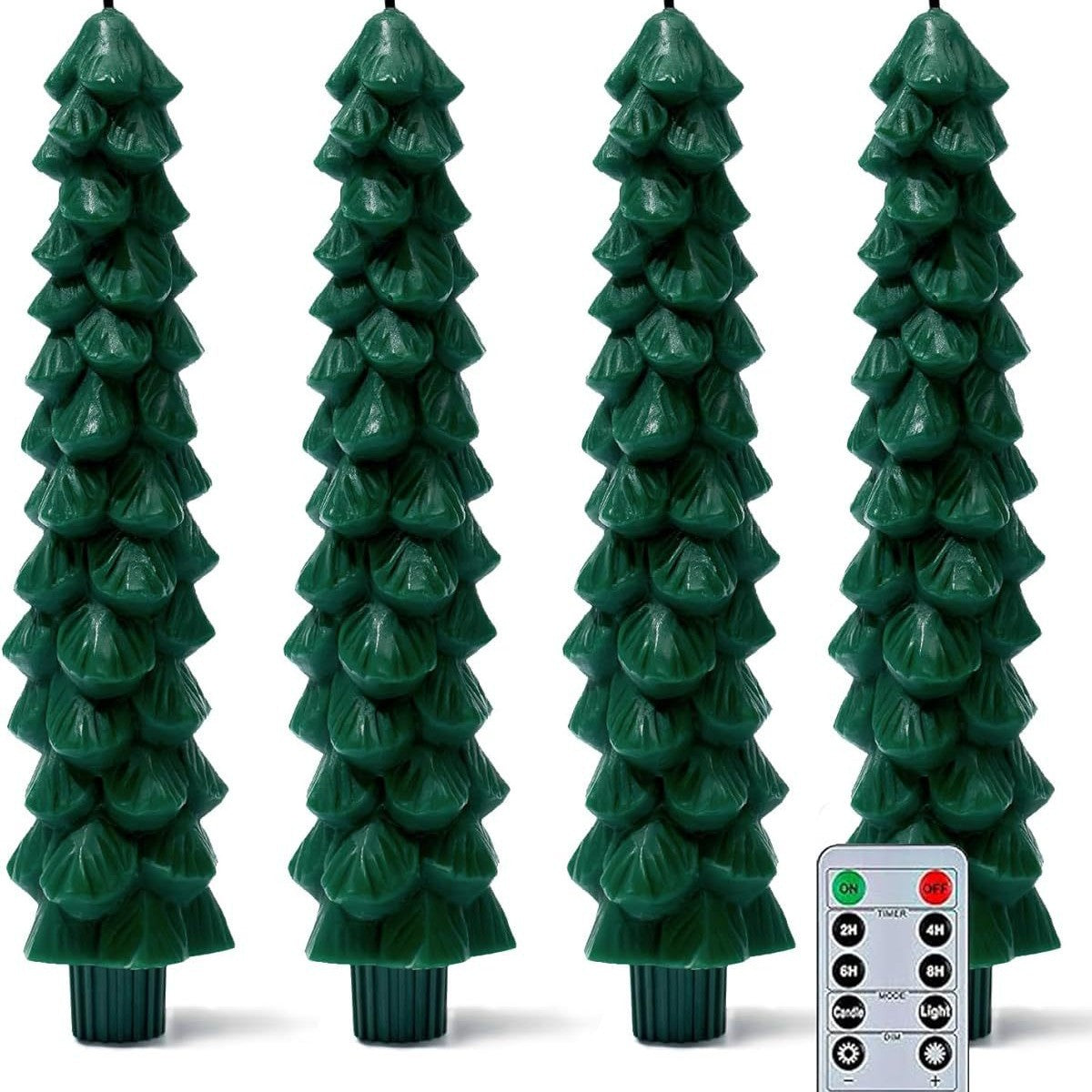 Christmas Paraffin Christmas Tree LED Electronic Candle Bullet Shape Christmas Pine Tree Simulation Candle Light