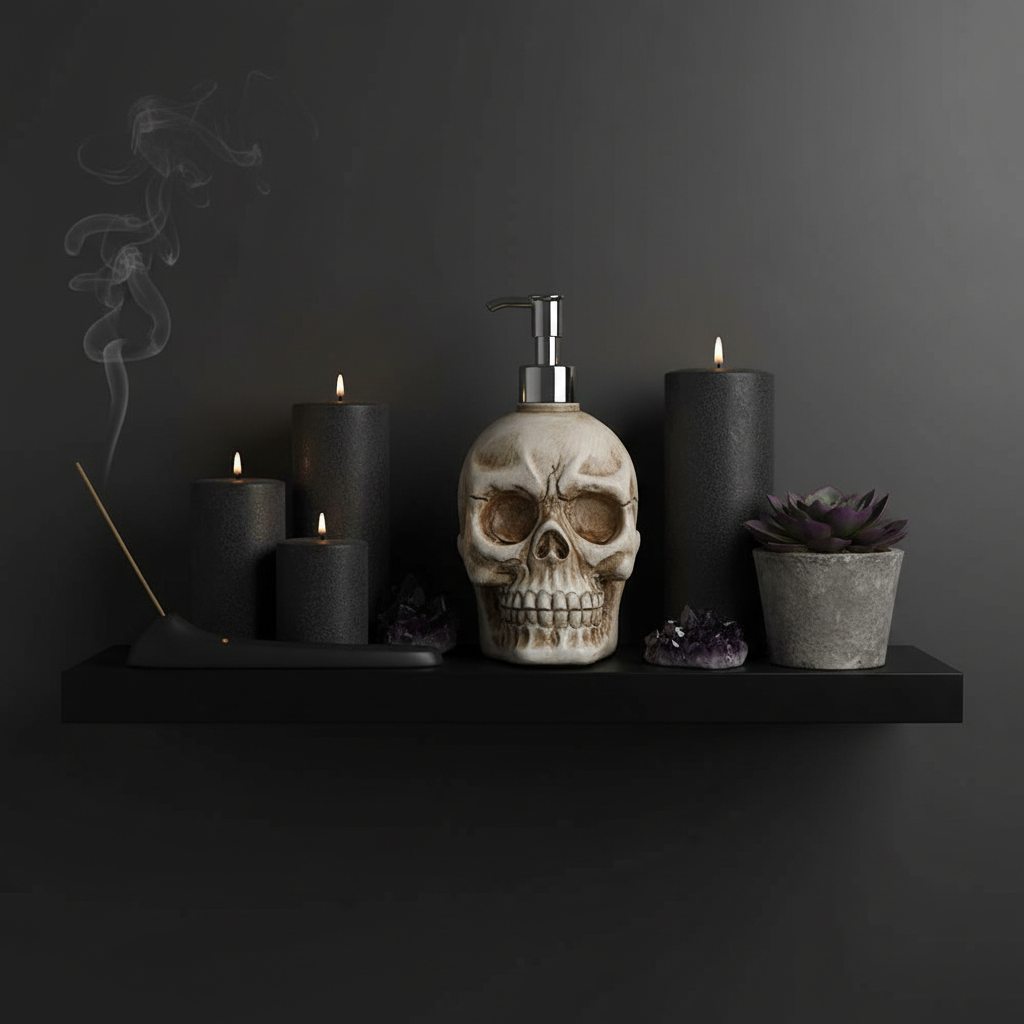 Gothic Skull Soap Dispenser Shelfie