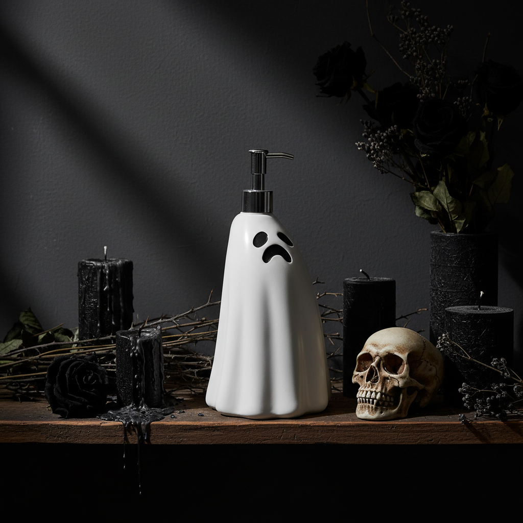 Halloween Ghost Soap Dispenser - Gothic Dark Styling