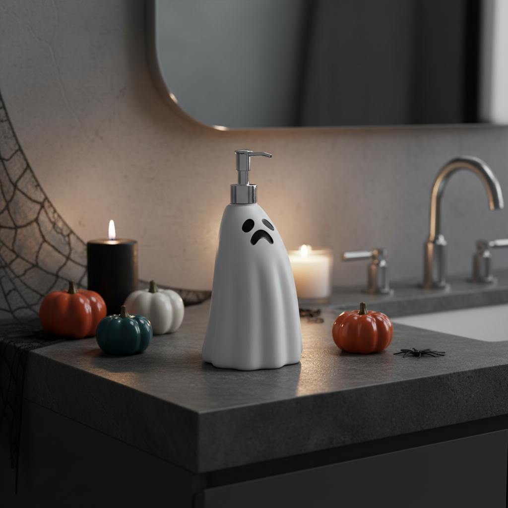 Halloween Ghost Soap Dispenser - Moody Halloween Styling